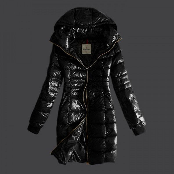 Moncler Moda Nero Mock colletto e protezione calda Cappotti